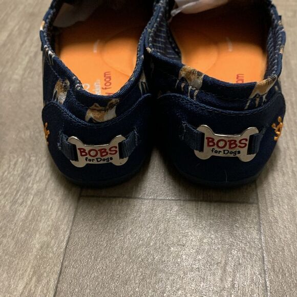 Womens BOBS From Skechers Puggin Around Dog Print  Slip On Comfort Shoes‎ - Picture 5 of 8